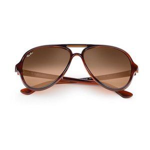 Ray-Ban Cats 5000 RB4376 Sunglasses, Brown Gradient